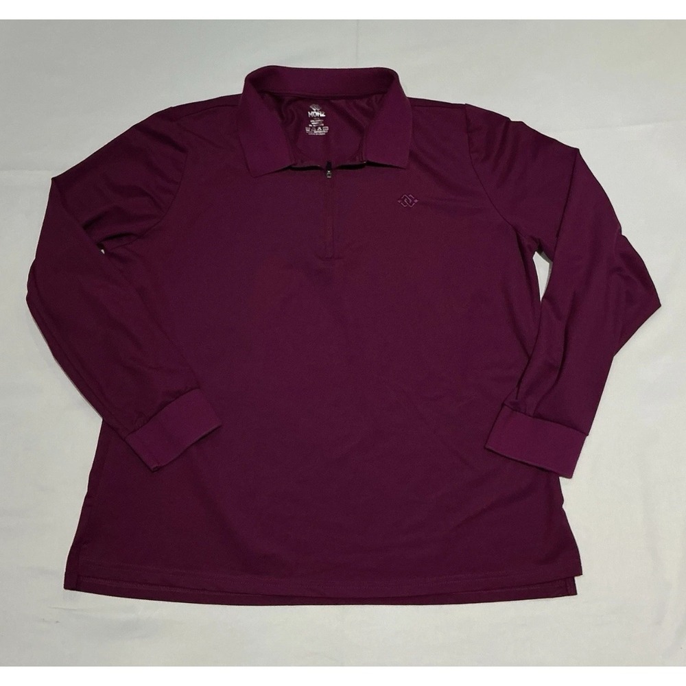 Mofiz Sweatshirt Womens XL Purple 1/4 Zip Pullover‎ Activewear Casual Golf